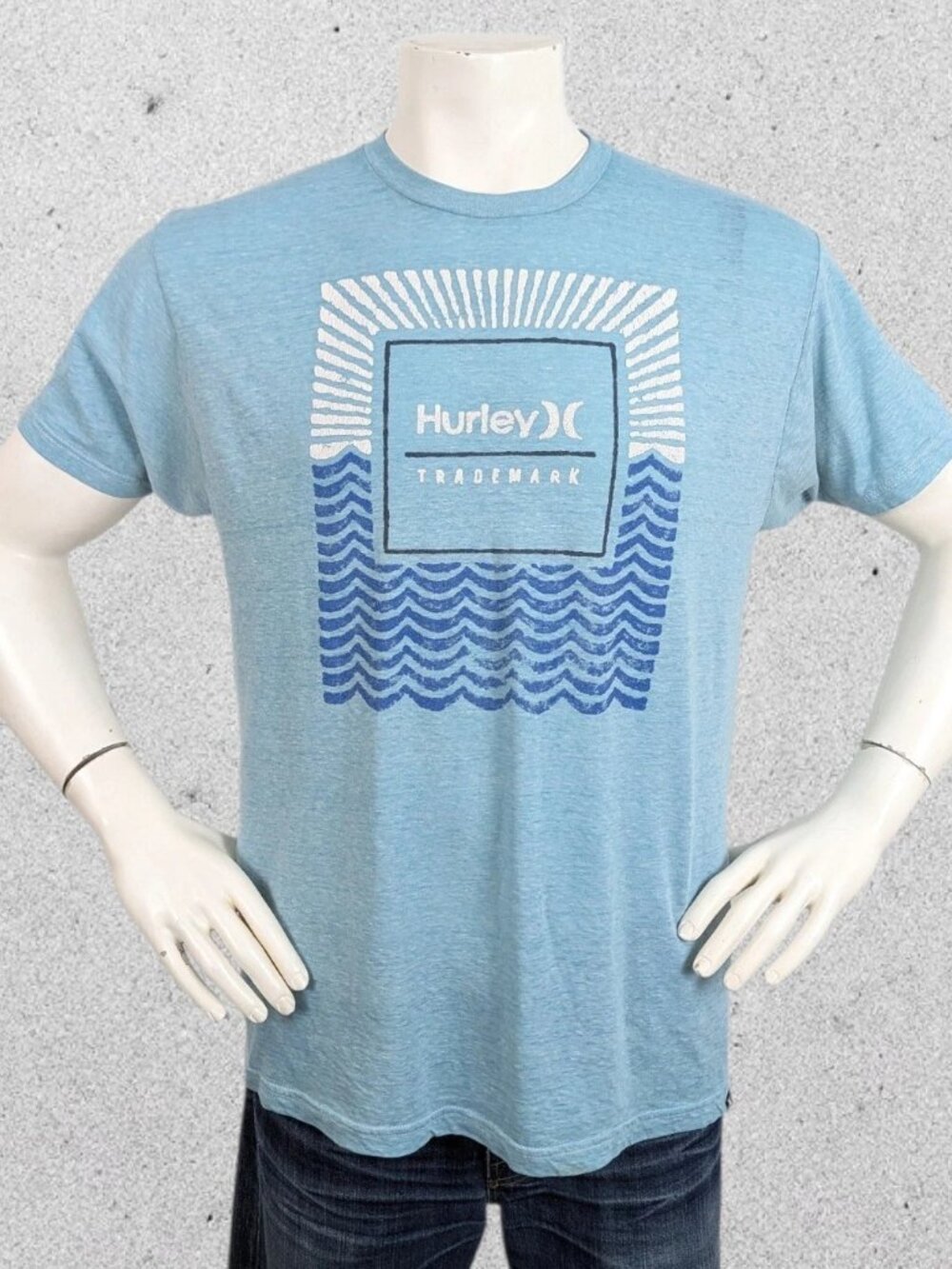 Hurley T Shirt Size Tee Blue Light Weight Tee
